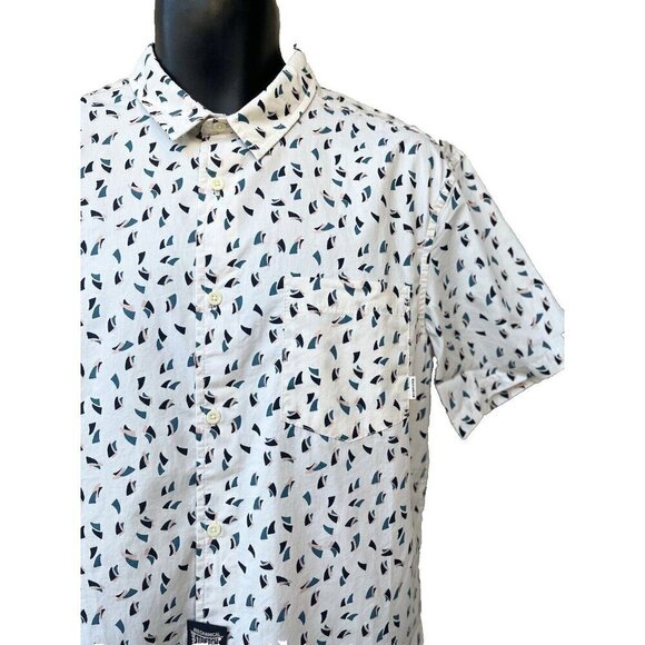 Quiksilver Men's Printed Multicolor Short Sleeve Modern Fit Shirt Size M NWOT - Picture 11 of 13